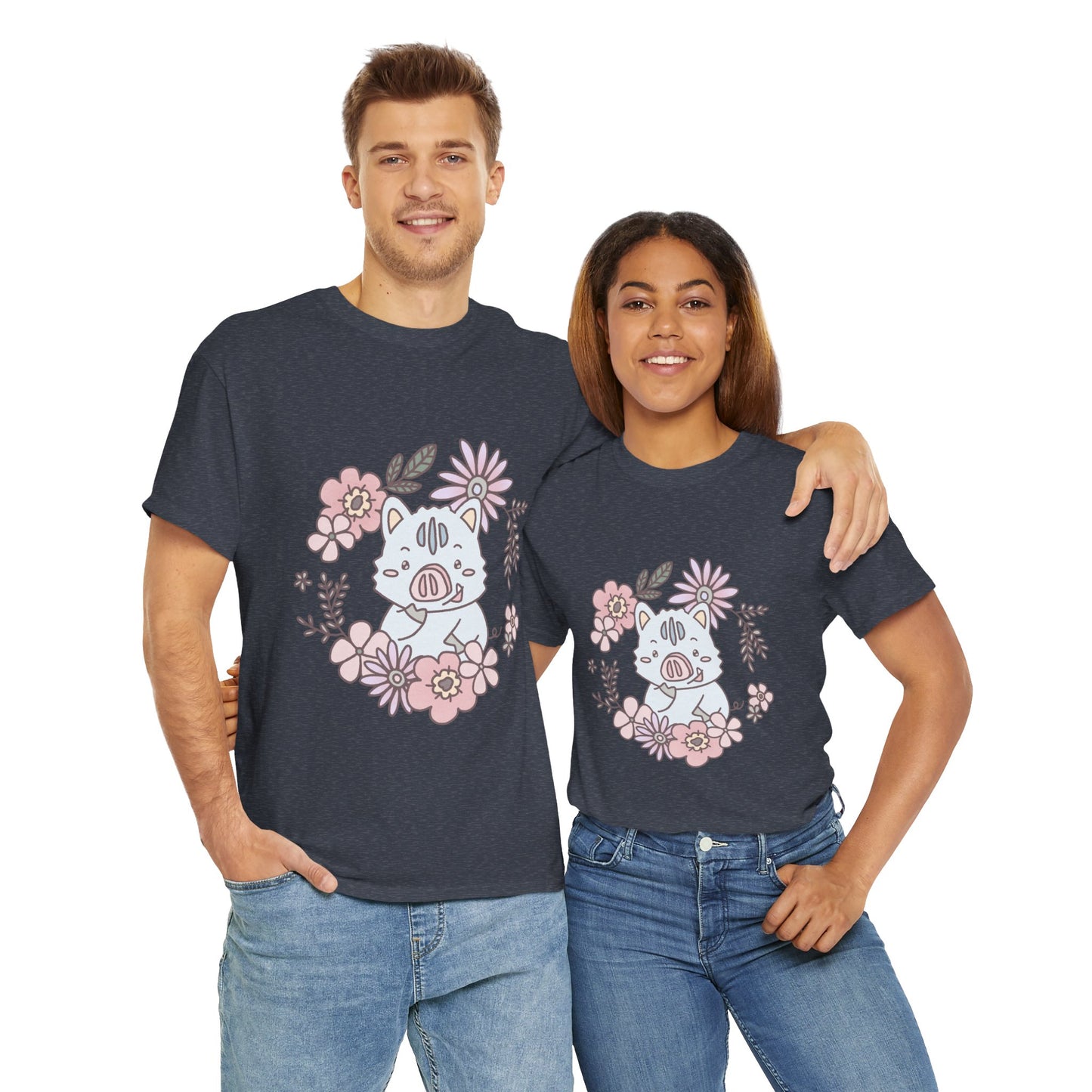 Inocchi's flower unisex shirt from organic cotton (US market)