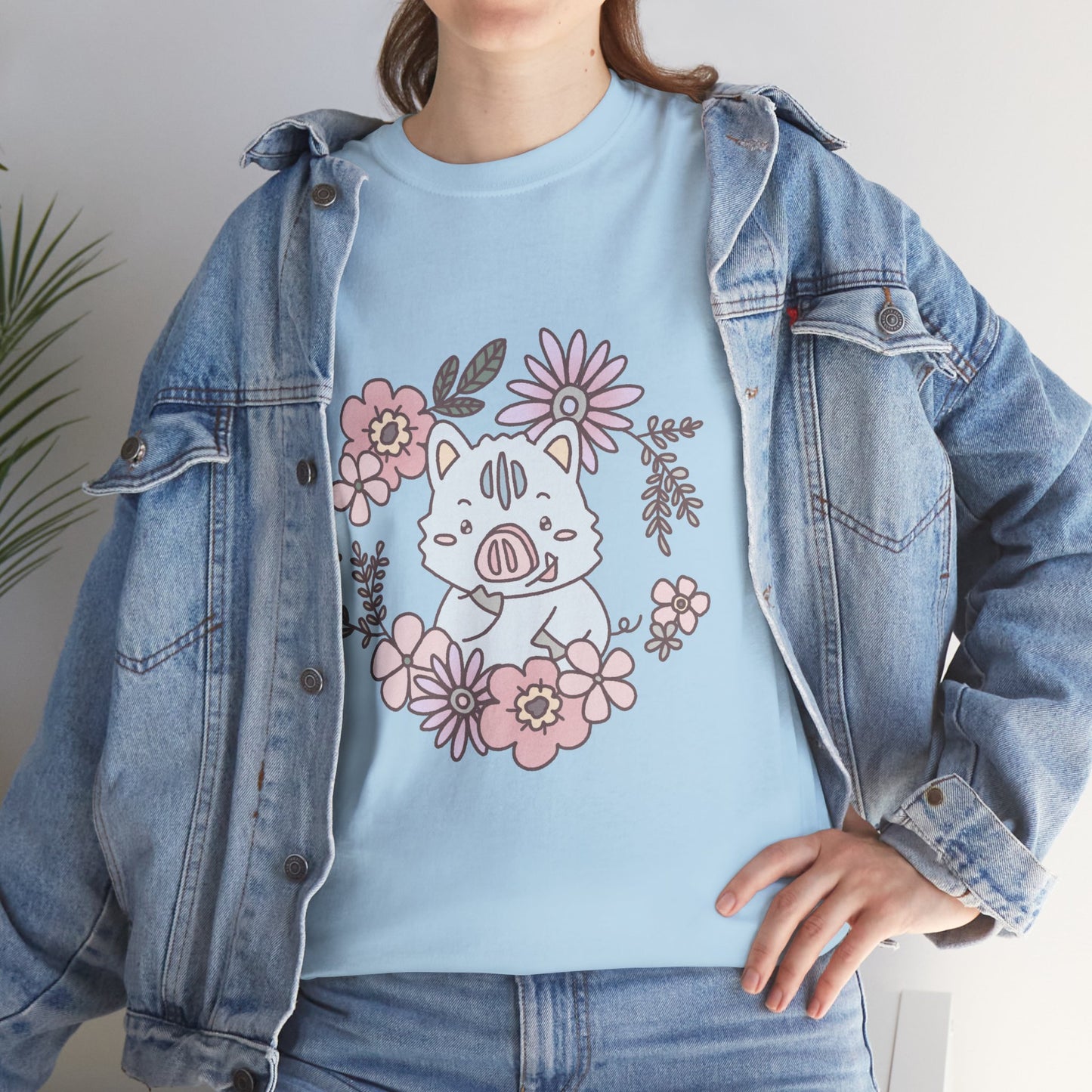 Inocchi's flower unisex shirt from organic cotton (US market)