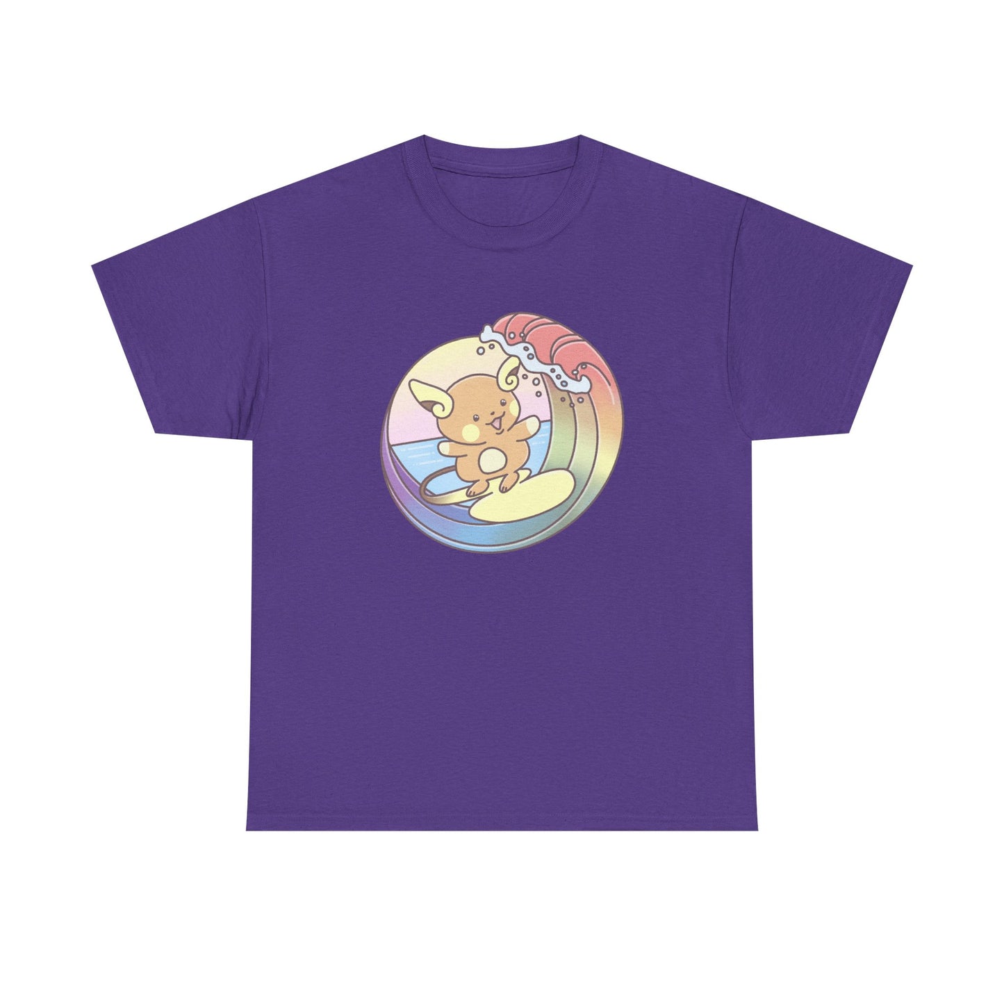 Rainbow surfer unisex shirt from organic cotton (US market)