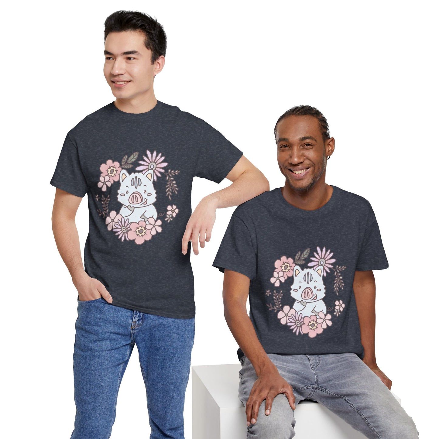 Inocchi's flower unisex shirt from organic cotton (US market)