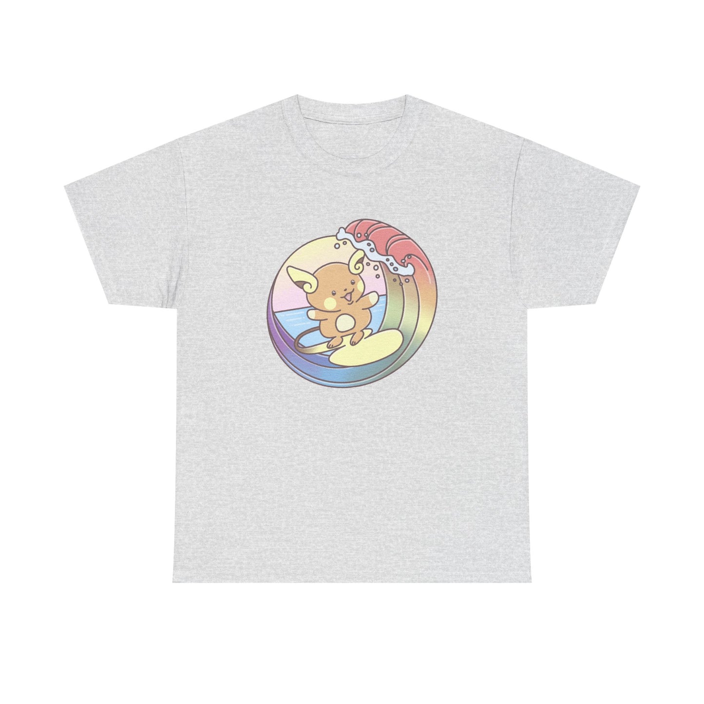 Rainbow surfer unisex shirt from organic cotton (US market)