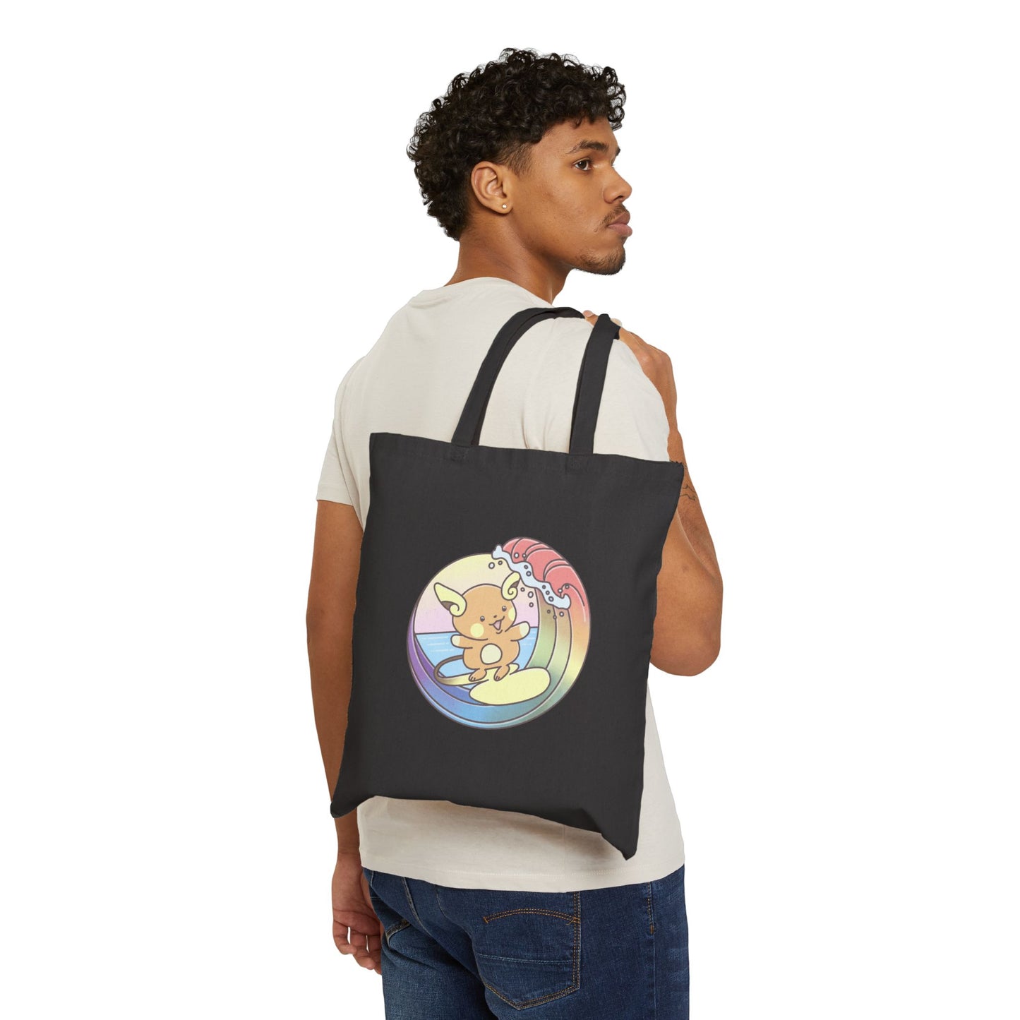 Rainbow surfer tote bag  (US market)