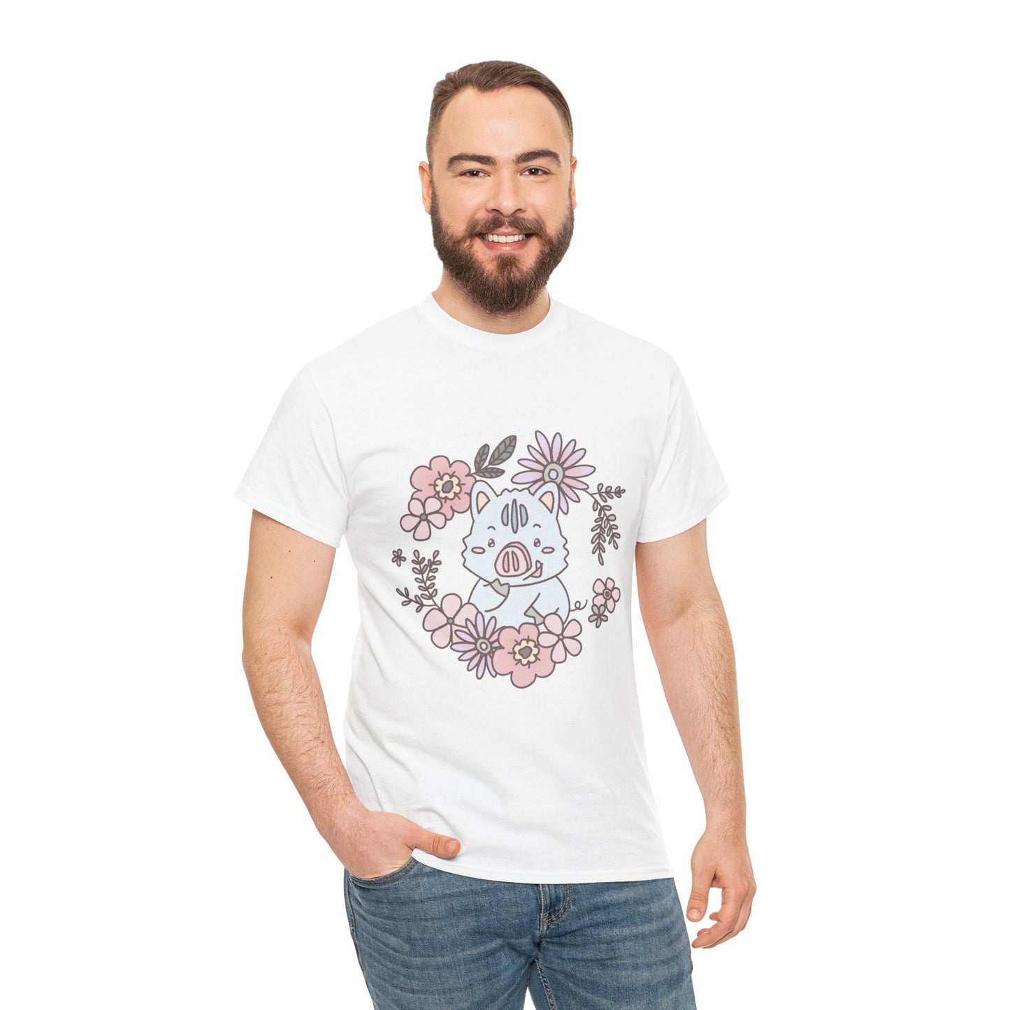 Inocchi's flower unisex shirt from organic cotton (US market)