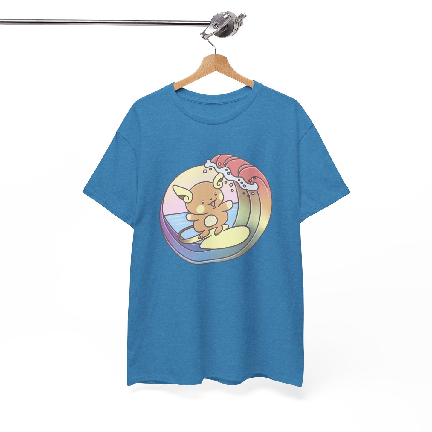 Rainbow surfer unisex shirt from organic cotton (US market)