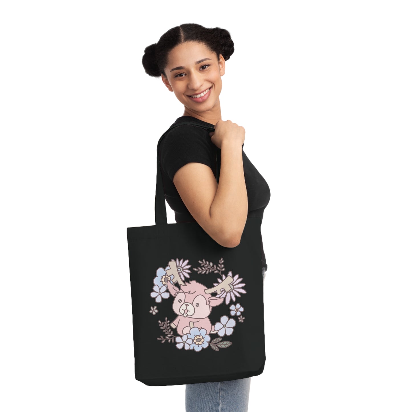 Shikataro & Inocchi's two-sided spring flower tote bag  (EU market)