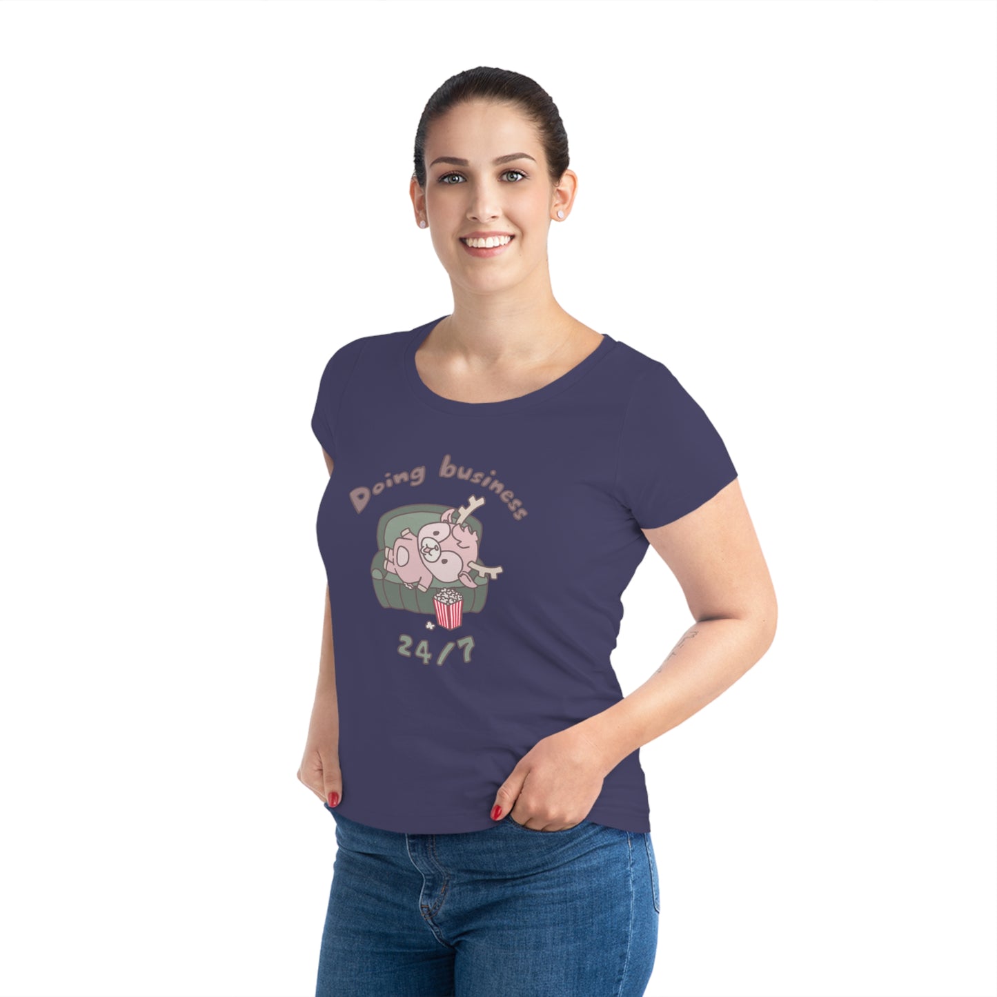 Shikataro's  lazy business women's shirt from organic cotton (EU market)