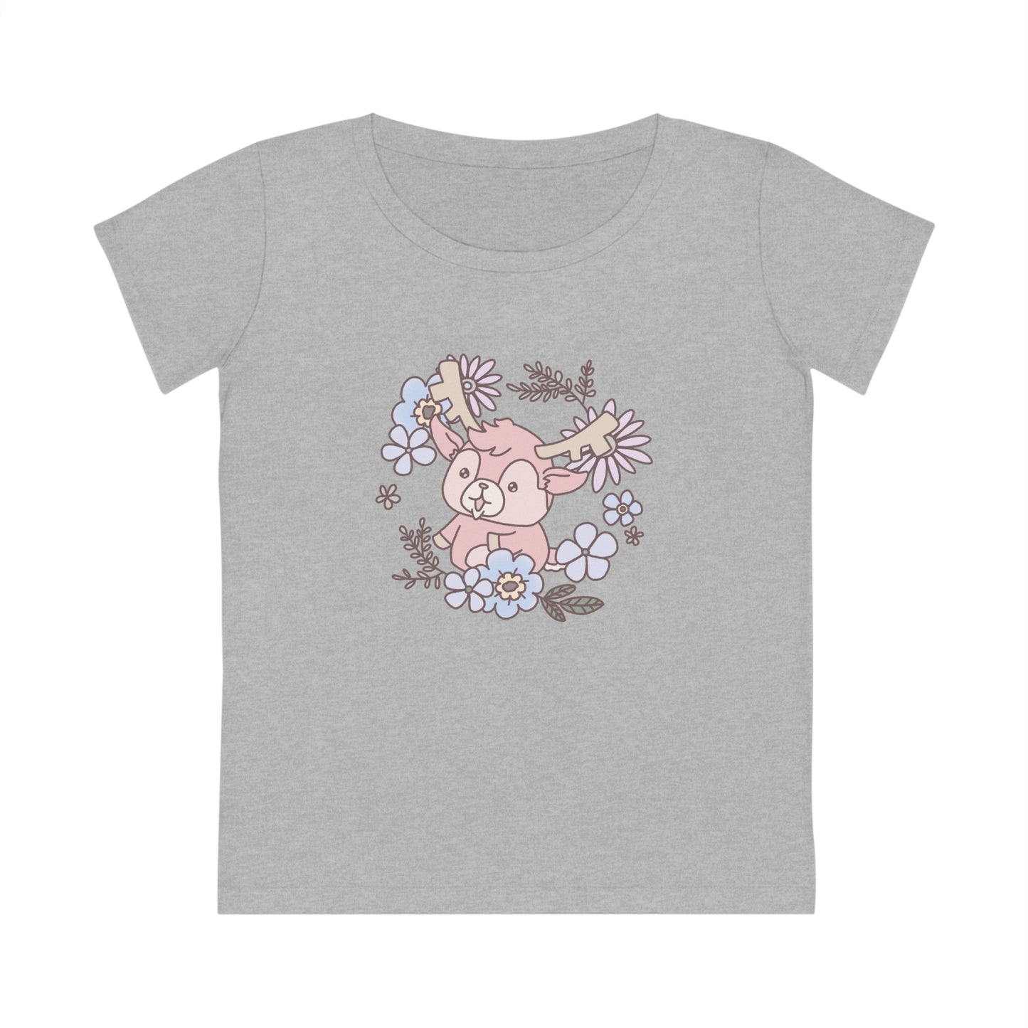 Shikataro's flower women's T-shirt from organic cotton (EU market)