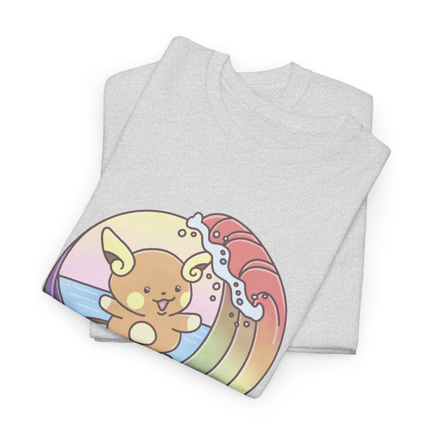 Rainbow surfer unisex shirt from organic cotton (US market)