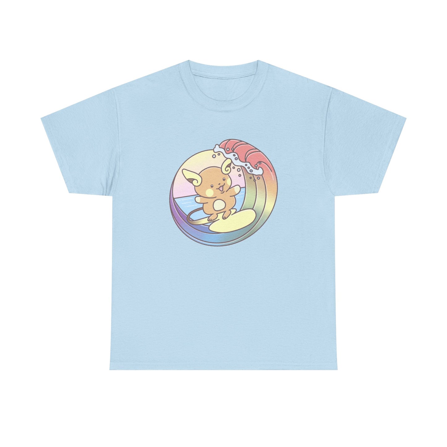 Rainbow surfer unisex shirt from organic cotton (US market)