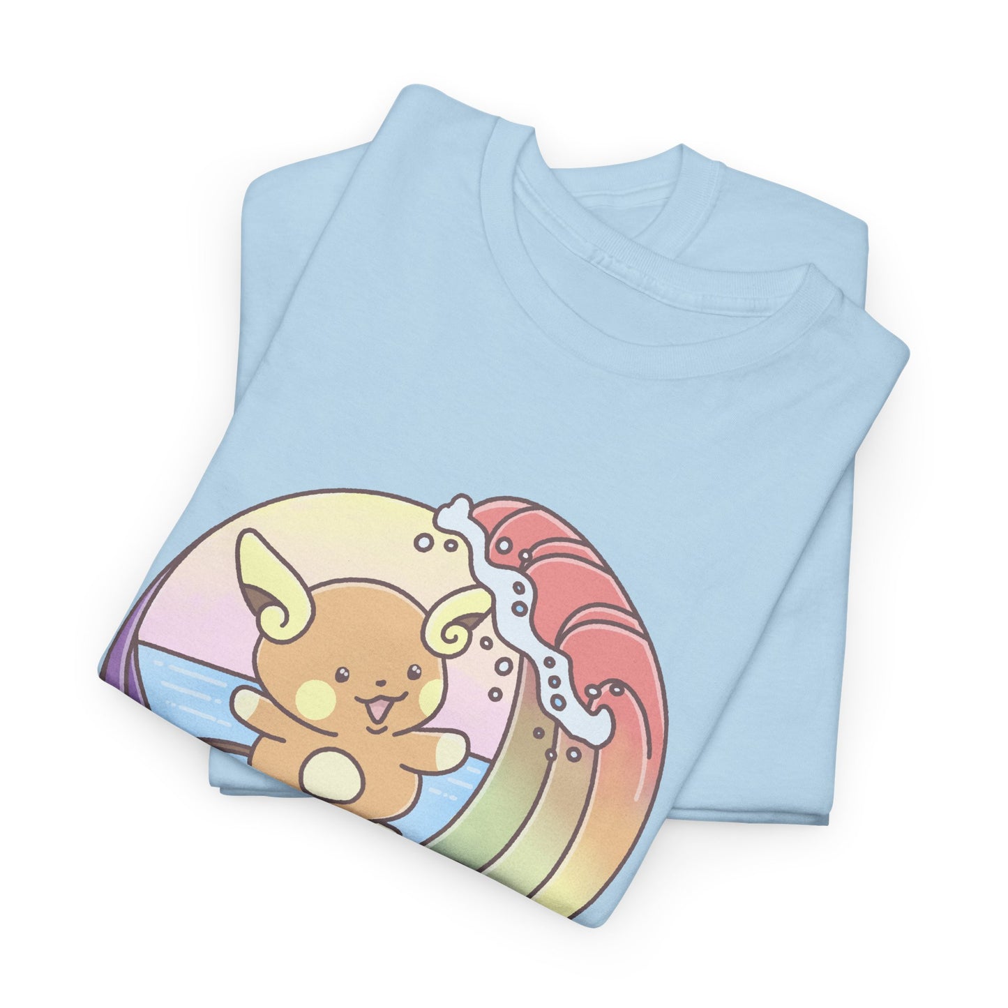 Rainbow surfer unisex shirt from organic cotton (US market)