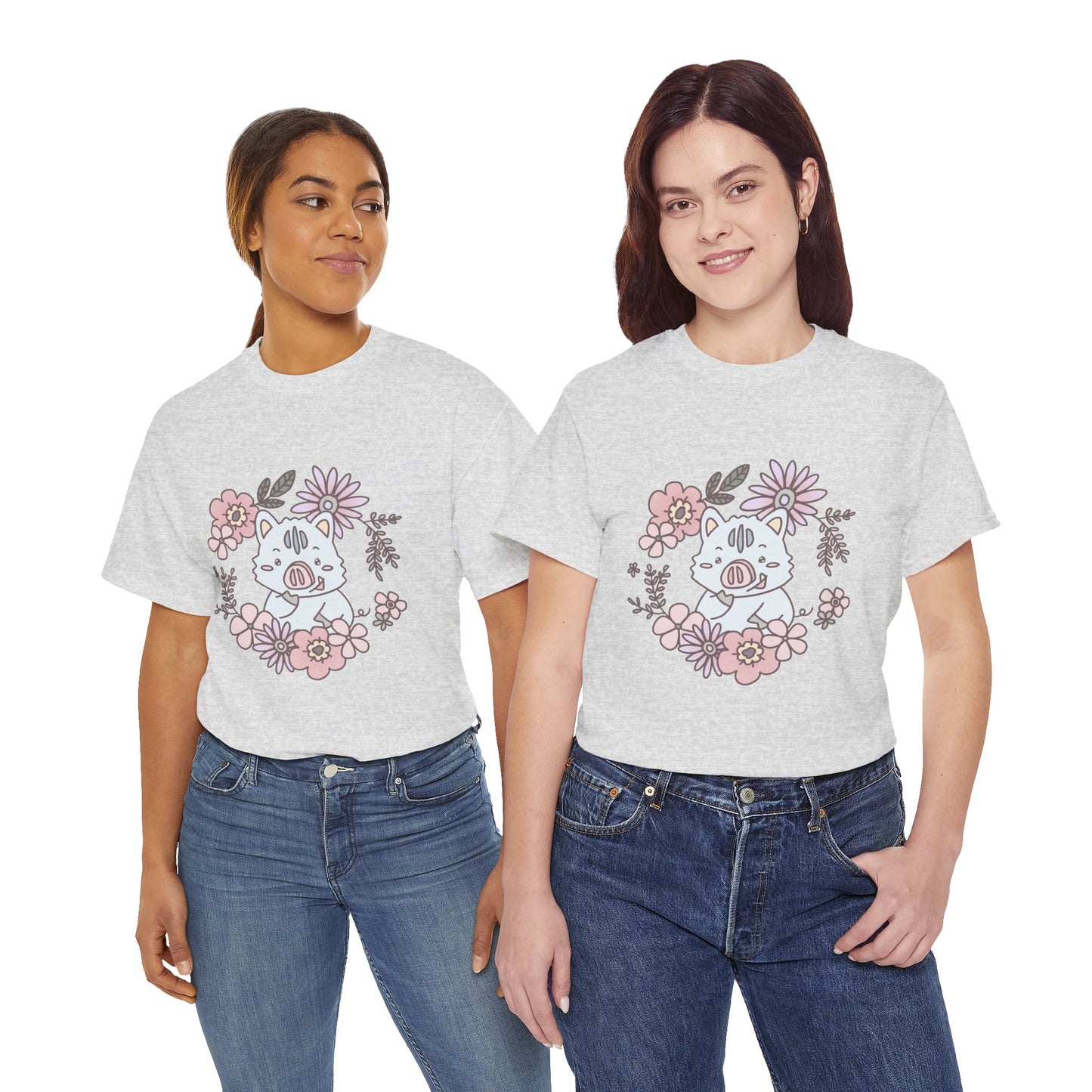 Inocchi's flower unisex shirt from organic cotton (US market)
