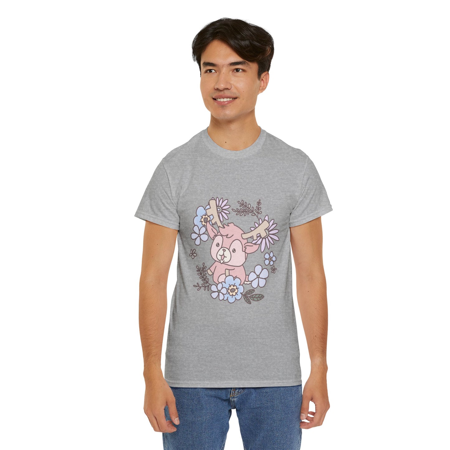 Shikataro's flower unisex shirt from organic cotton (US market)