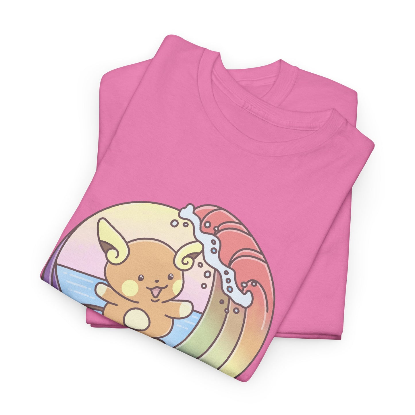 Rainbow surfer unisex shirt from organic cotton (US market)