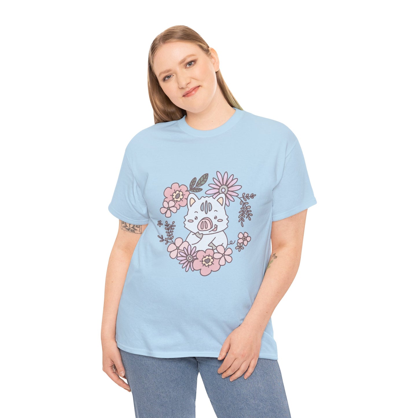 Inocchi's flower unisex shirt from organic cotton (US market)
