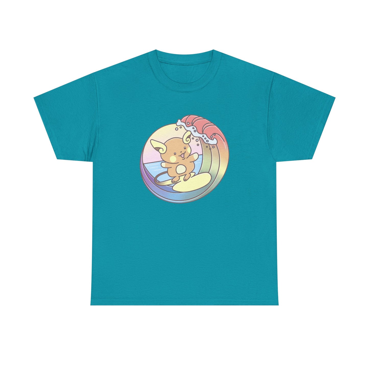 Rainbow surfer unisex shirt from organic cotton (US market)