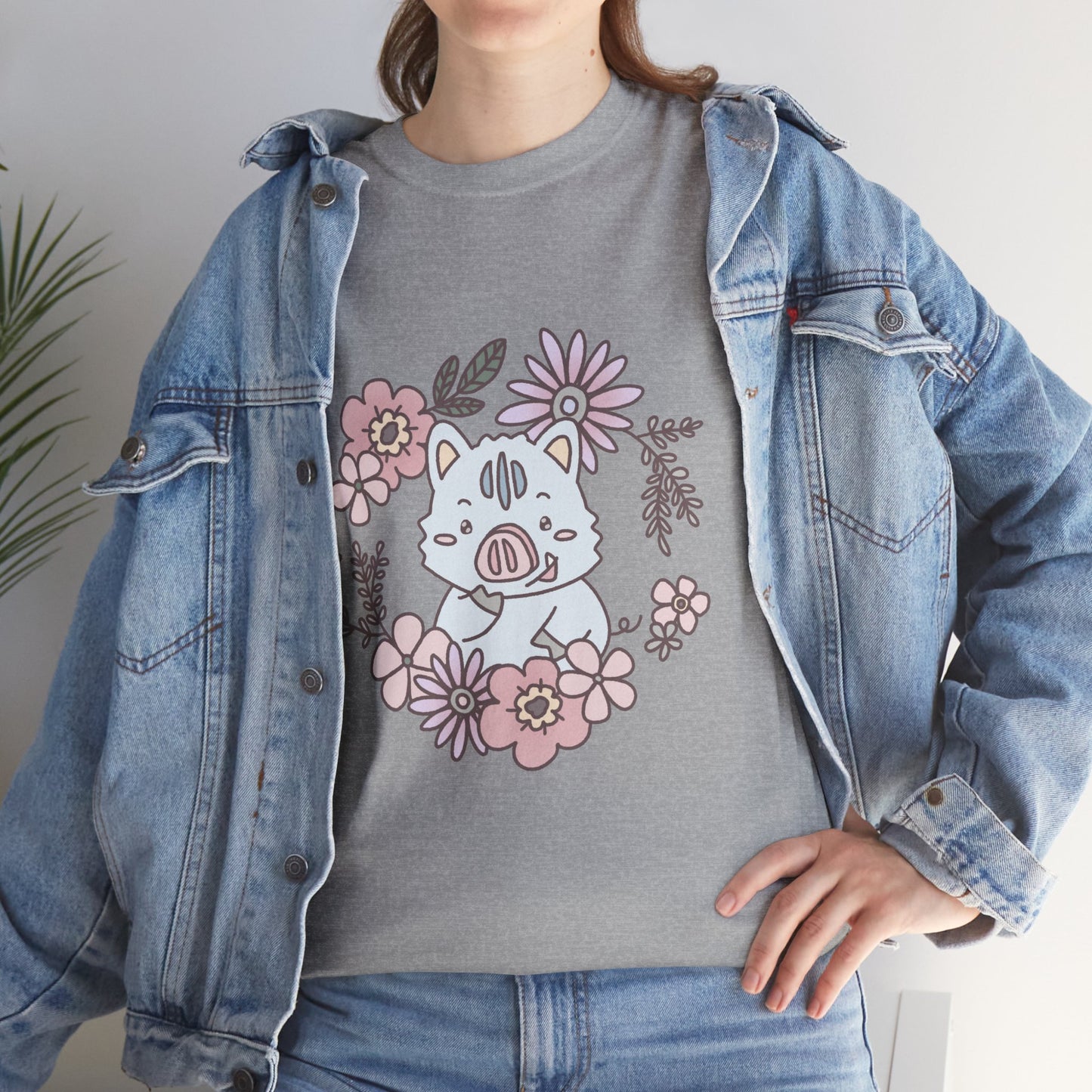 Inocchi's flower unisex shirt from organic cotton (US market)