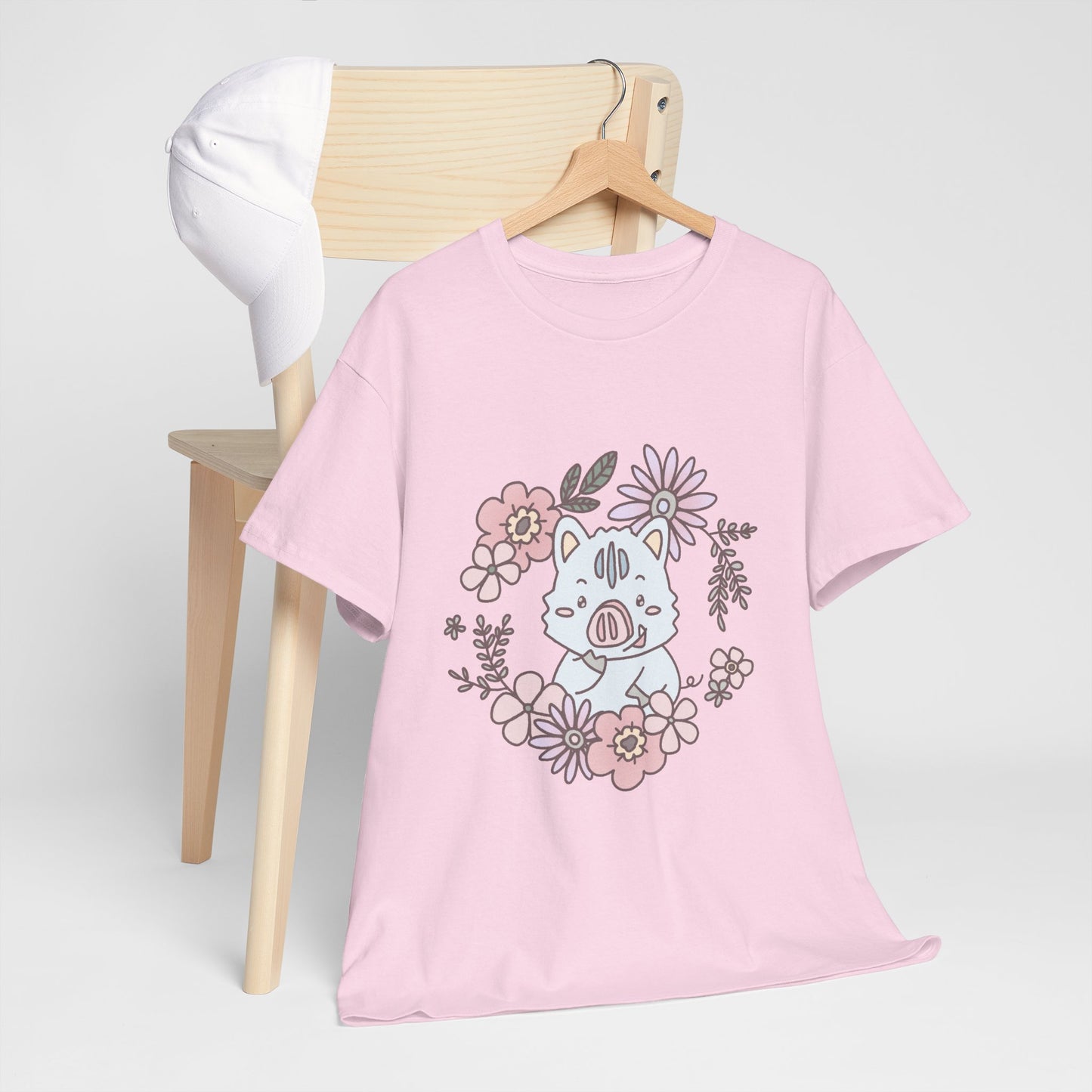 Inocchi's flower unisex shirt from organic cotton (US market)