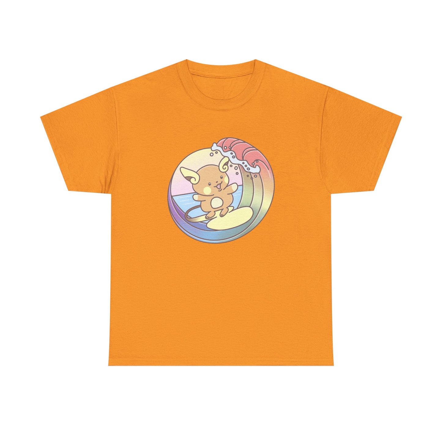 Rainbow surfer unisex shirt from organic cotton (US market)
