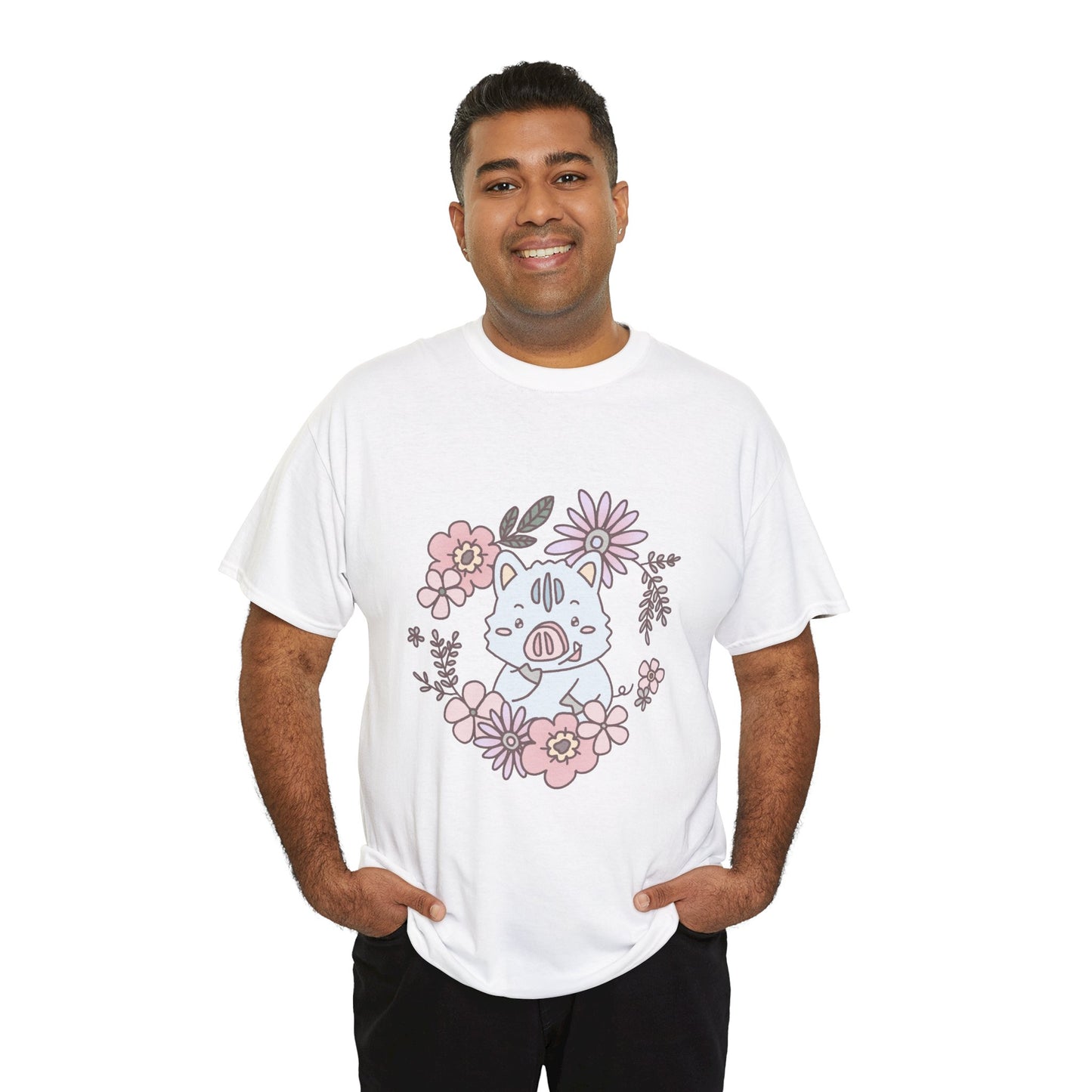 Inocchi's flower unisex shirt from organic cotton (US market)