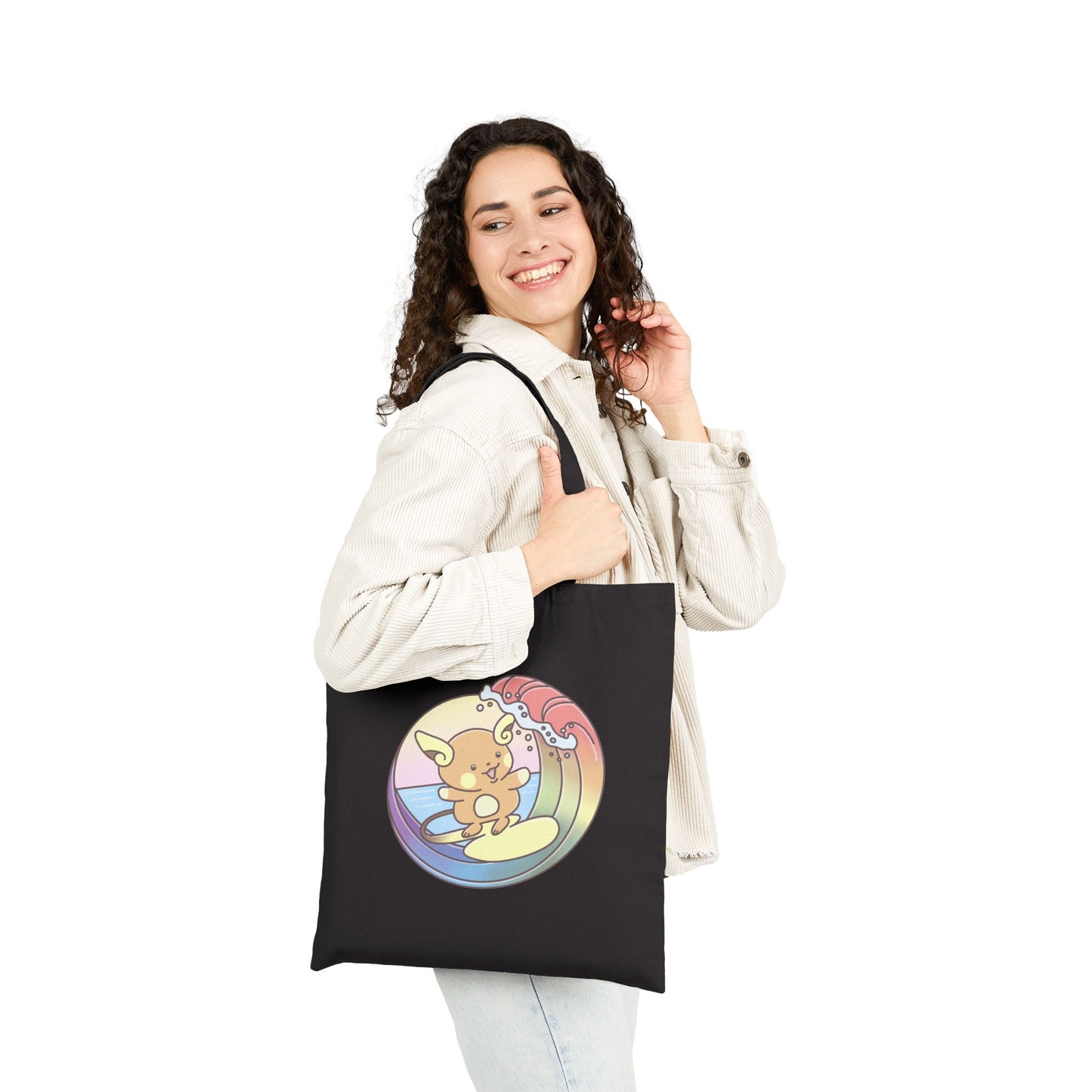 Rainbow surfer tote bag  (US market)