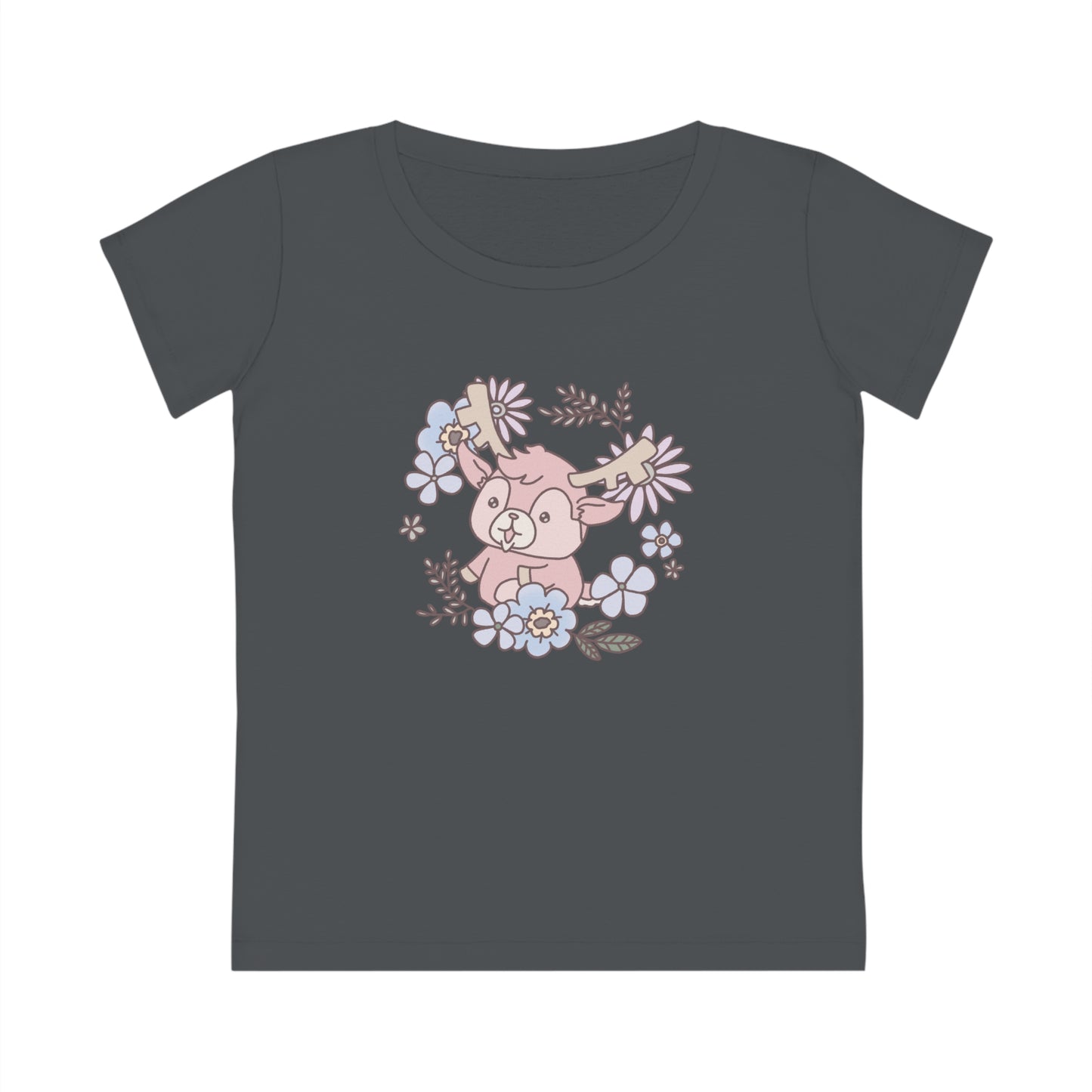 Shikataro's flower women's T-shirt from organic cotton (EU market)