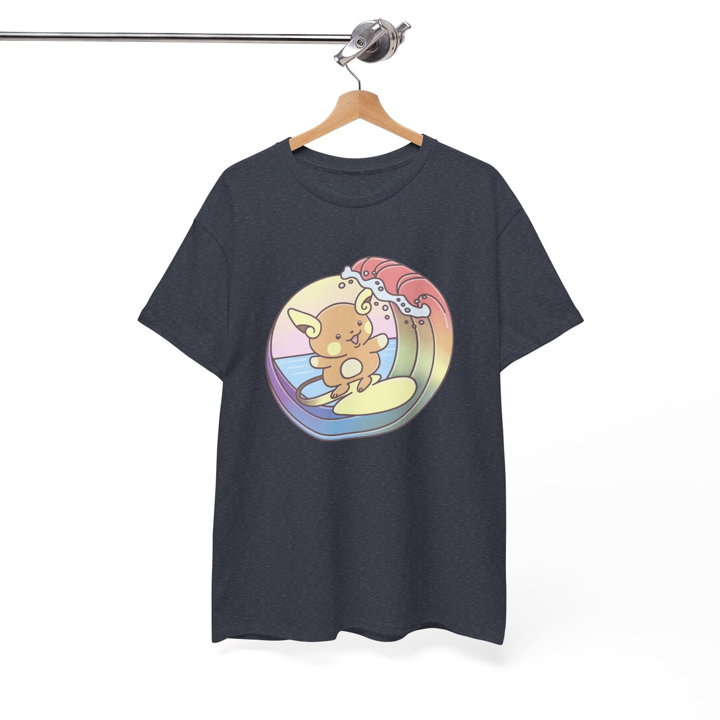 Rainbow surfer unisex shirt from organic cotton (US market)