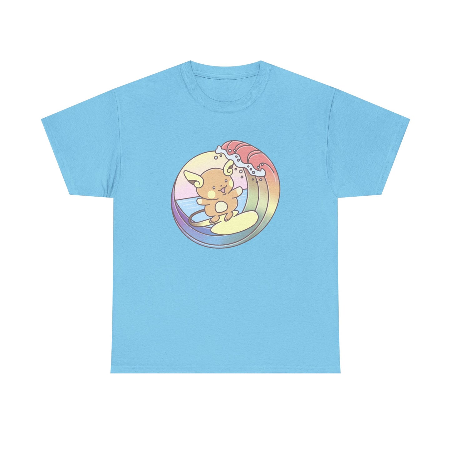 Rainbow surfer unisex shirt from organic cotton (US market)
