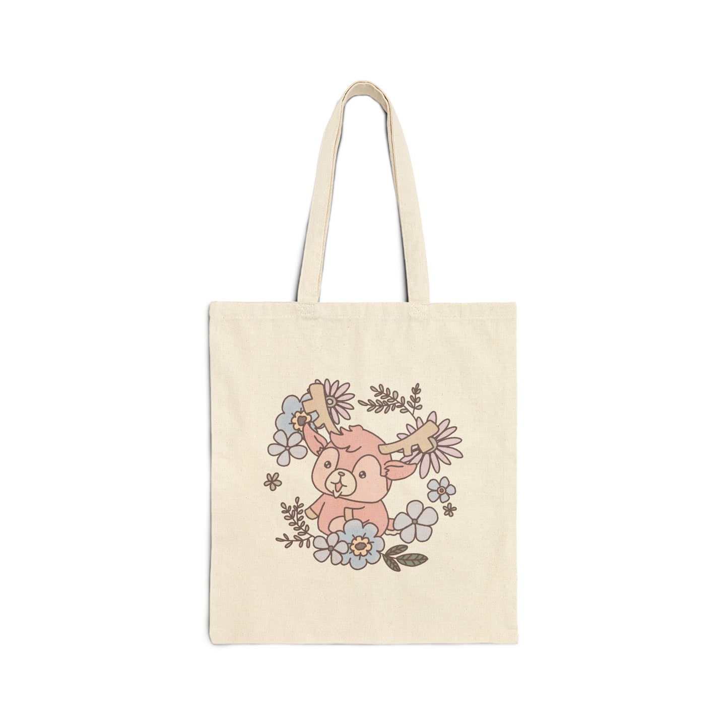 Shikataro & Inocchi's flower tote bag with motive on both sides (US market)