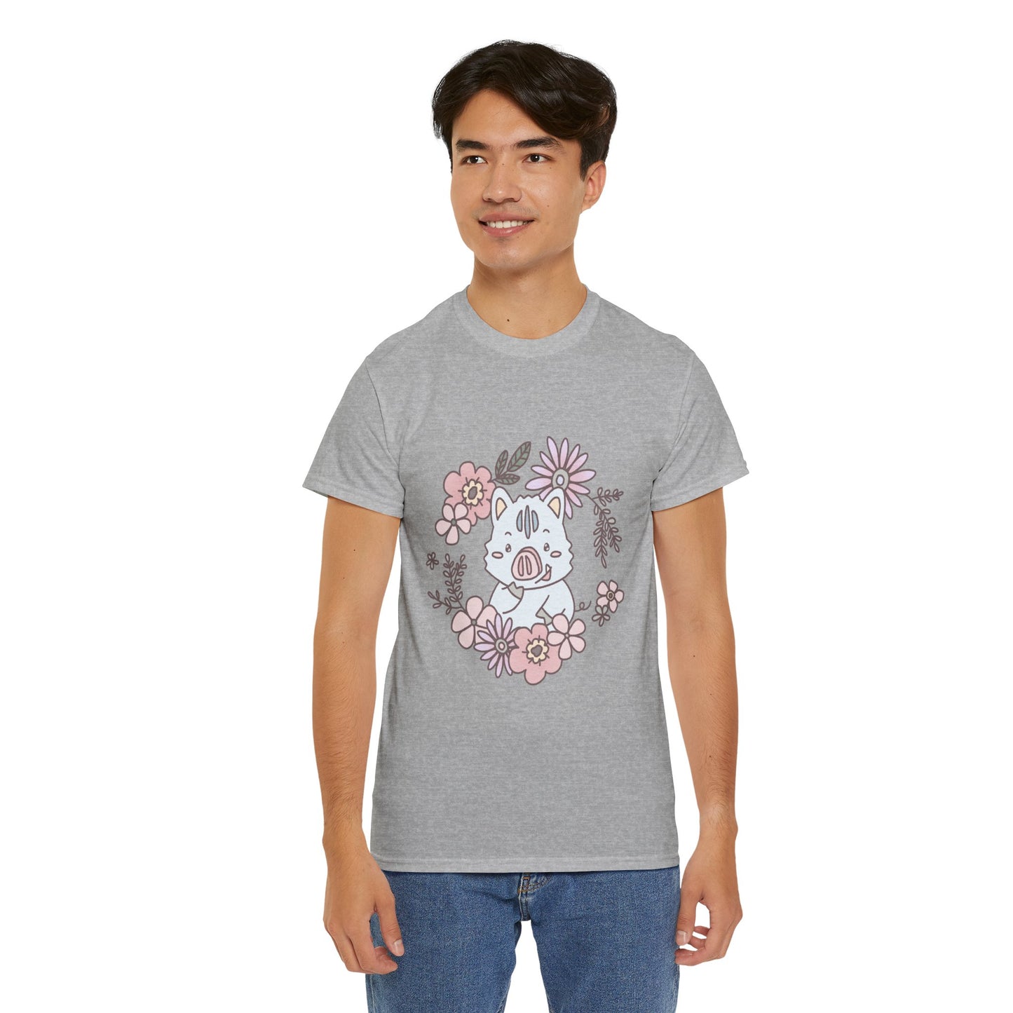 Inocchi's flower unisex shirt from organic cotton (US market)