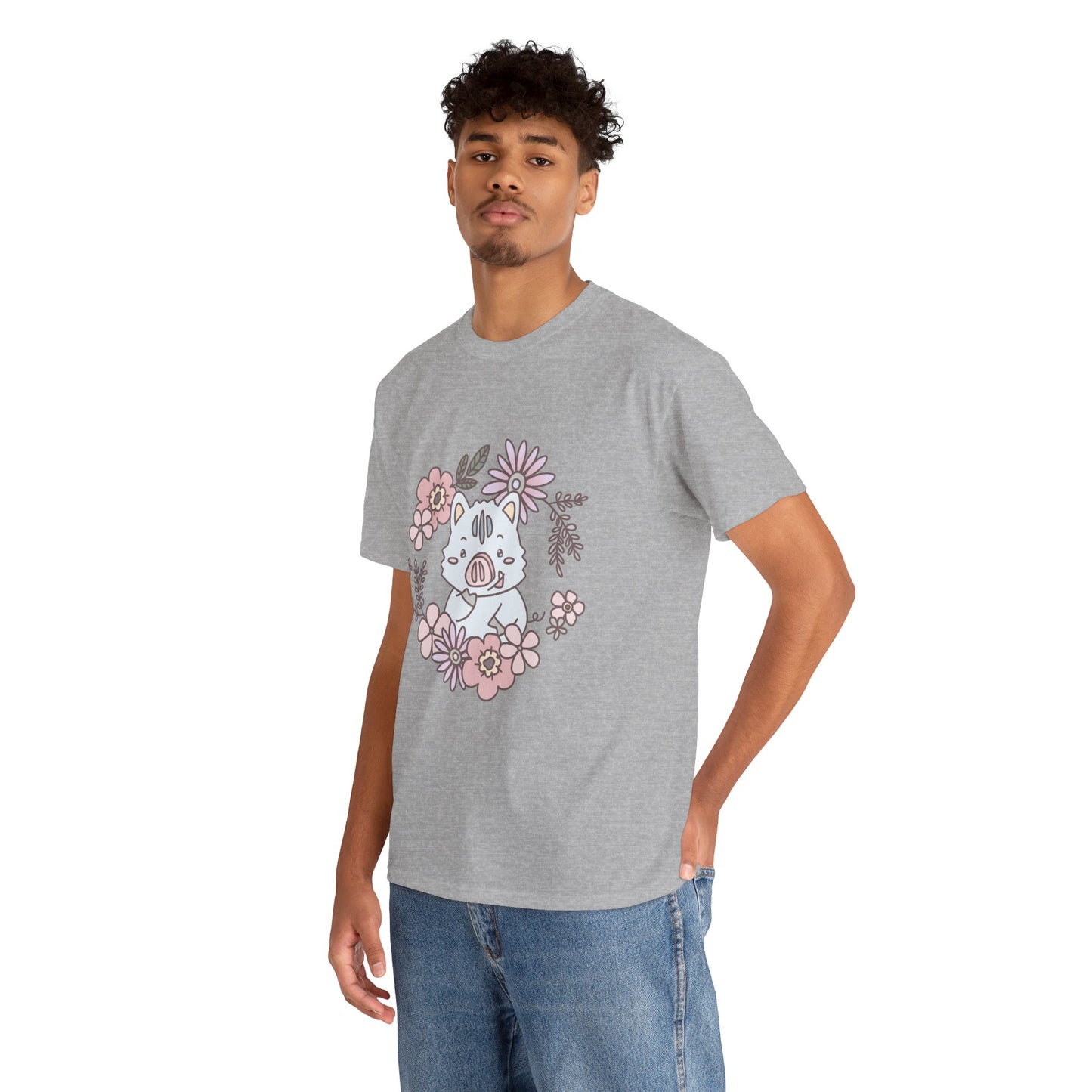 Inocchi's flower unisex shirt from organic cotton (US market)