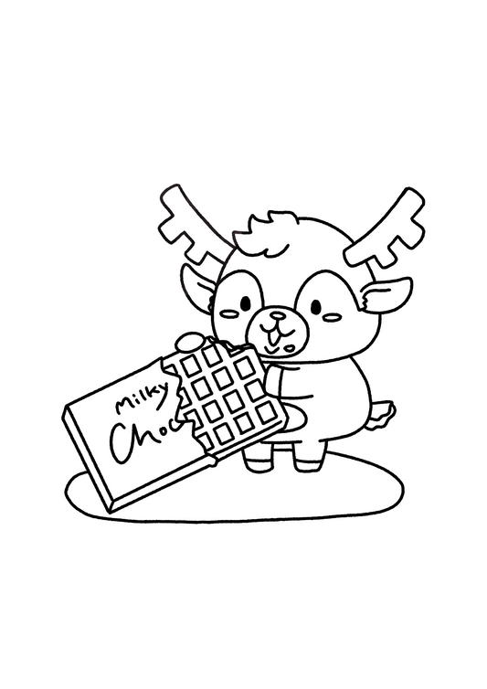 Shikataro's colouring page 1 - chocolate