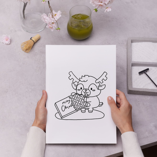 Shikataro's colouring page 1 - chocolate